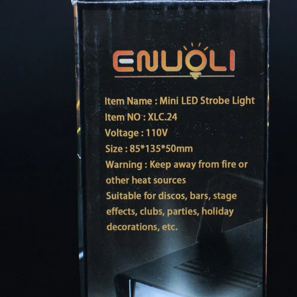 Mini LED Strobe Light White Color with 24 Super Bright LED Variable Speed